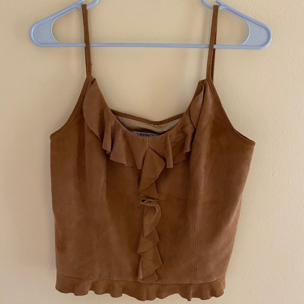 Vintage Vakko New York Suede Cropped Top